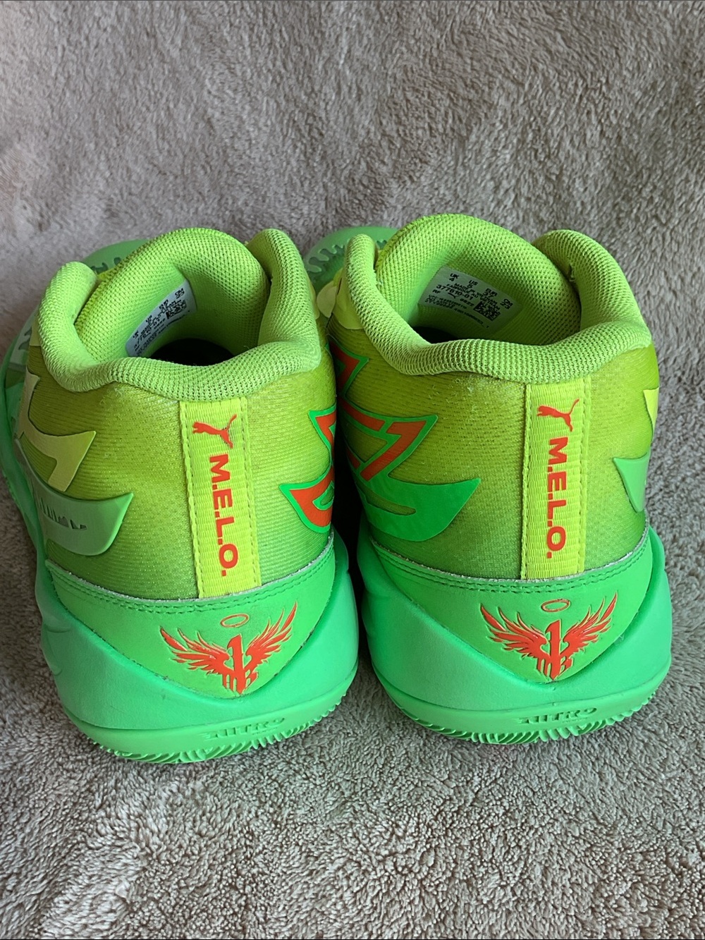 Boy’s Puma Nickelodeon Slime B Ball Shoes Size 5 - Picture 4 of 7